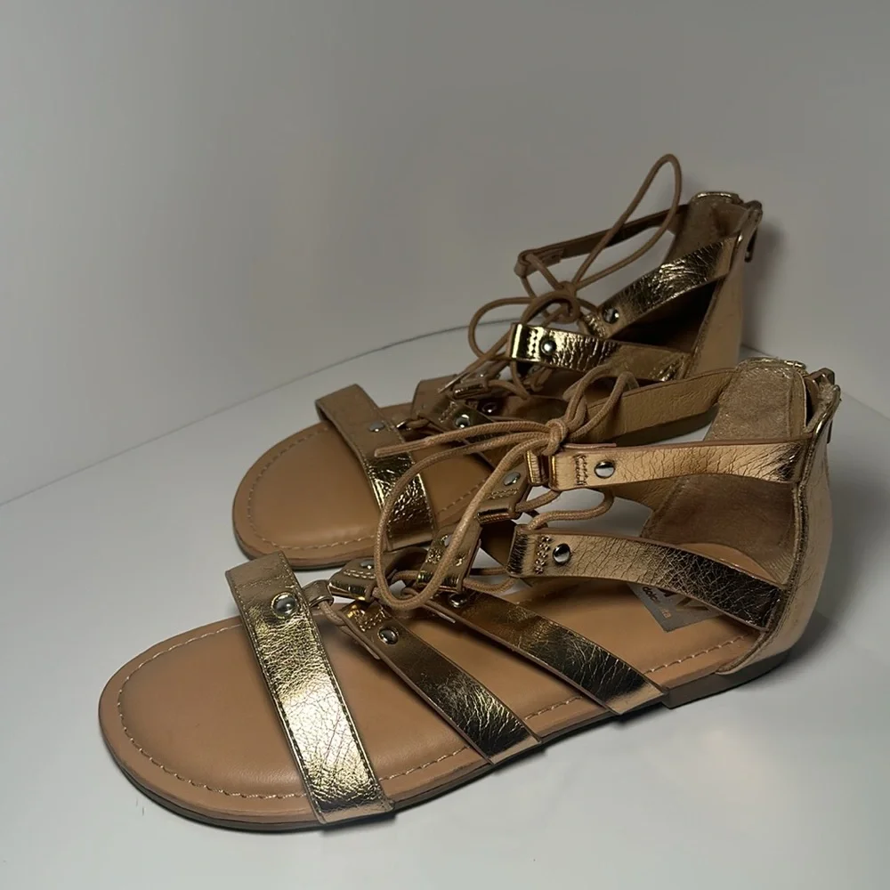 Dolce Vita Youth Girls Curse Strappy Gladiator Sandals Size‎ 3 Golden Rose